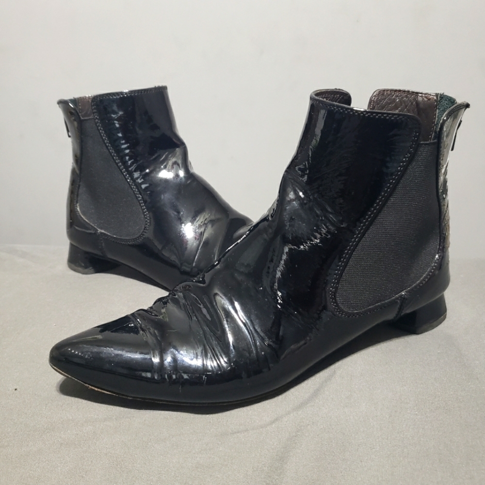 AGL Attilio Giusti Leombruni Vero Cuoio low pointed toe boots size 36.5
